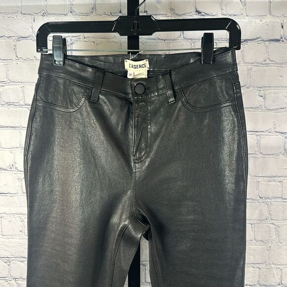 ✨ L’AGENCE 100% Lamb Leather Pants Sz 28 | Inseam 26” - Picture 5 of 7